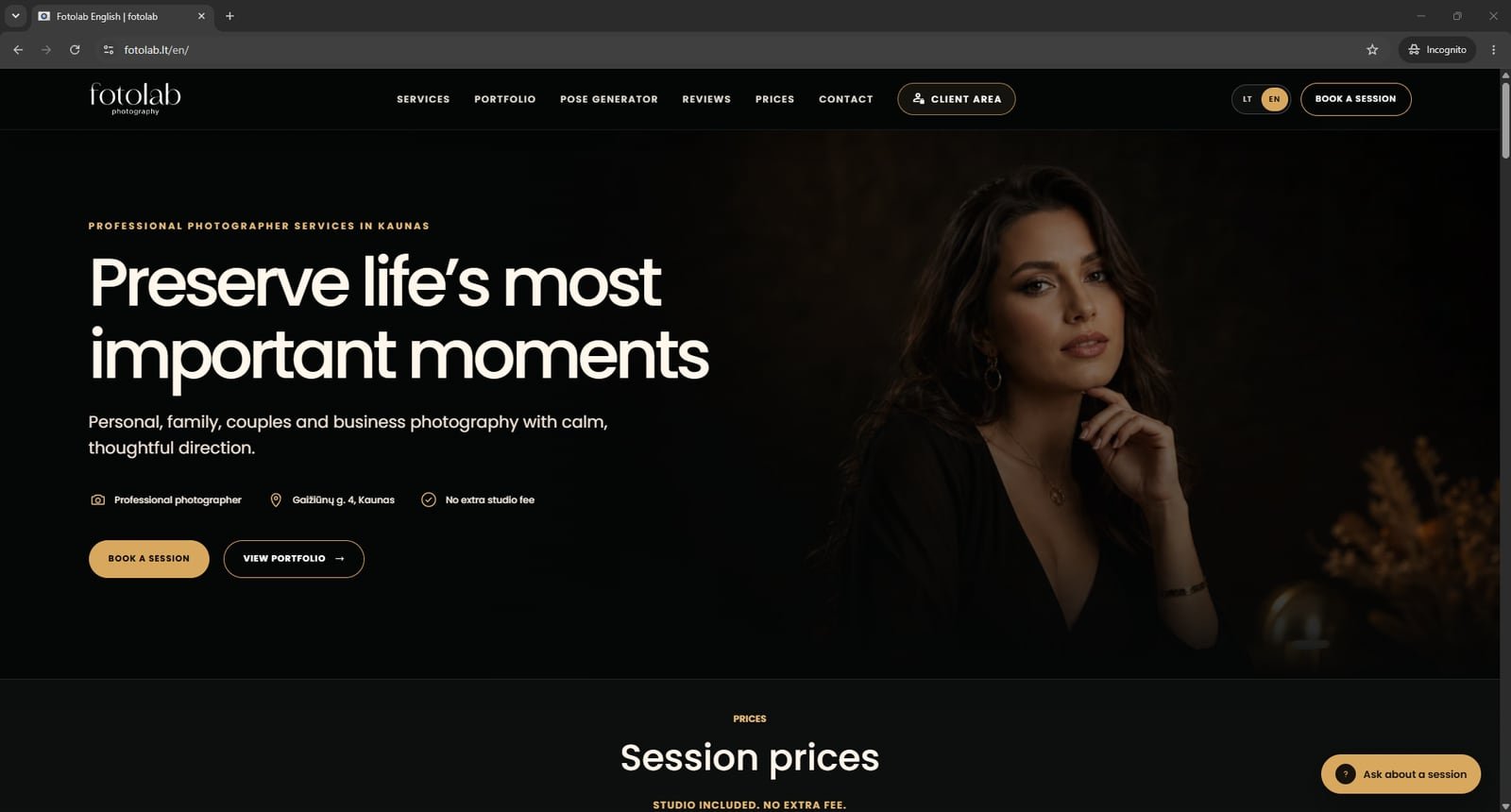Fotolab website